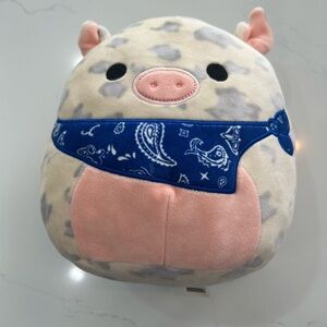 Squishmallows Pig Bib with Blue Bandana